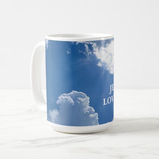イエスは私を愛しマグカップ コーヒーマグカップ (正面左)