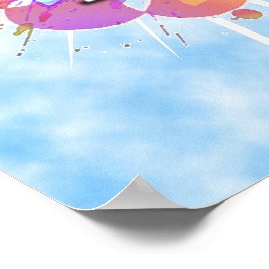 イエスは私を愛し、パステル水彩色 ポスター (角)