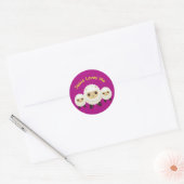 イエスは私を愛する十字羊飼いの羊のステッカー ラウンドシール (封筒)