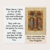 イエスは私を覚えている祈りの言葉カード 名刺 (外部フラット)
