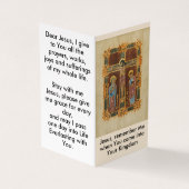 イエスは私を覚えている祈りの言葉カード 名刺 (外部)