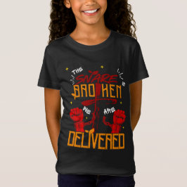 イエスは私を解放した キリスト教 信仰 少女 Tシャツ