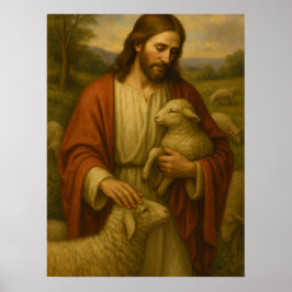 イエスは羊飼い #4™ LDS ウォールアートポスター ポスター