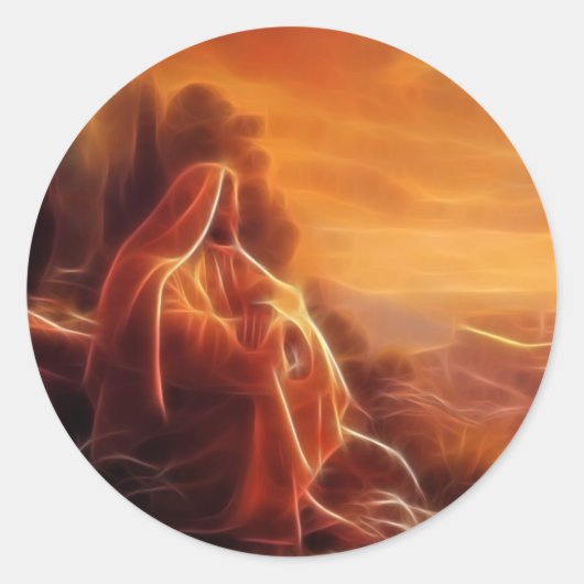 イエスは考えあなたについて ラウンドシール (正面)