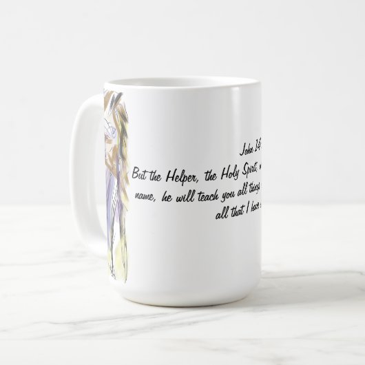 イエスは聖なる幽霊Two-Toneコーヒーマグ コーヒーマグカップ (正面左)