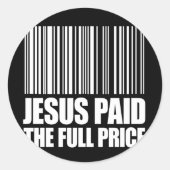 イエスは聖書の聖句を全部読んだ ラウンドシール (正面)