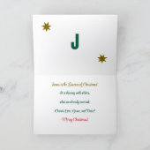 イエスは聖降誕祭のエッセンス、グリーティングカード カード (内部)