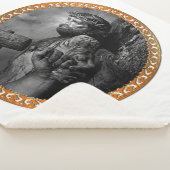 イエスは腕と手を縛られて釘付けになった シェルパブランケット (3/4)