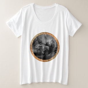 イエスは腕と手を縛られて釘付けになった プラスサイズTシャツ