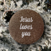 イエスは自分に合わせたフェイクグリッターグラムギフトを愛 缶バッジ