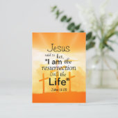 イエスは言った、 私は復活である ヨハネ 11:25 節 ポストカード (スタンド正面)