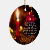 イエスは言われた、「わたしはこの世の光である、ヨハネ8:12 セラミックオーナメント (右)