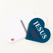 イエスは説教を始めた。マタイ4:17ハート型 ノートブック (内部)