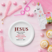 イエスは説教を始めた。マタイ4:17小 ペーパープレート (パーティー)