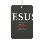 イエスは説教を始めた。マタイ4:17 カーエアーフレッシュナー (裏面)