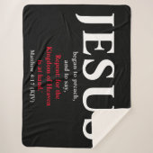 イエスは説教を始めた。マタイ4:17 シェルパブランケット (正面)