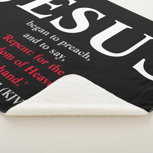 イエスは説教を始めた。マタイ4:17 シェルパブランケット (3/4)