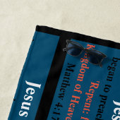 イエスは説教を始めた。マタイ4:17 ビーチタオル (インサイチュ)