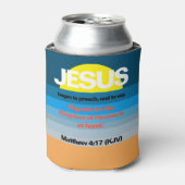 イエスは説教を始めた。マット。4:17ハワイアン夕日 缶クーラー (缶正面)