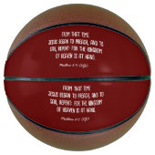 イエスは説教を始めた：悔い改モダンめ バスケットボール (正面)