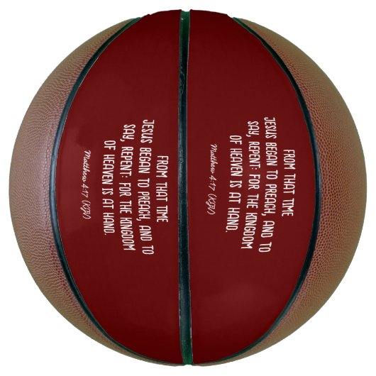 イエスは説教を始めた：悔い改モダンめ バスケットボール (縦)