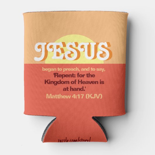 イエスは説教を始めた。4:17労働の日オレンジ 缶クーラー (正面)