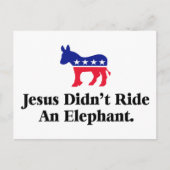 イエスは象に乗らなかった – アンチトランプGOP ポストカード (正面)