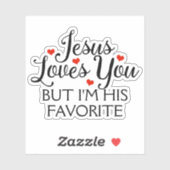 イエスは輪郭お気に入りの切りおもしろいを愛する シール (シート)