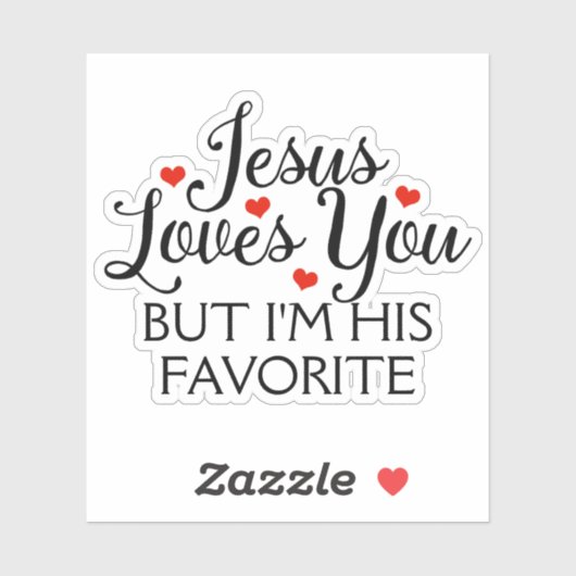 イエスは輪郭お気に入りの切りおもしろいを愛する シール (シート)