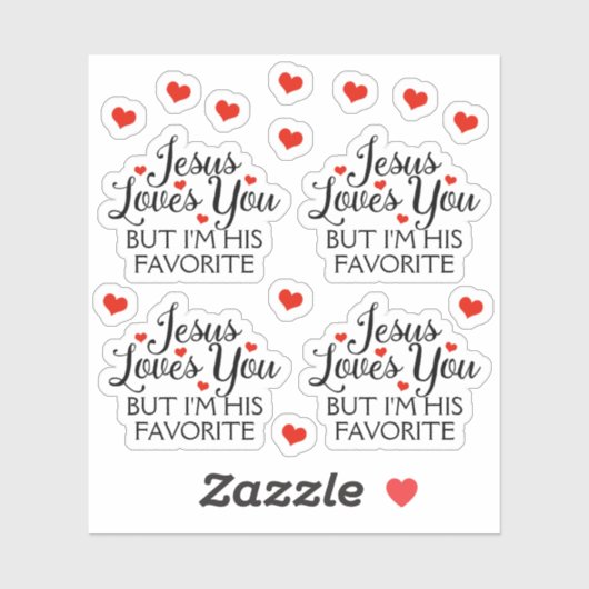 イエスは輪郭のお気に入りの切りおもしろい取りを愛する シール (シート)