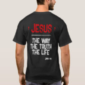 イエスは道であり真理であり生命である 黴色 Tシャツ (裏面)