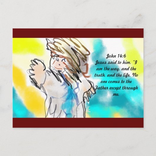 イエスは道に迷っている ポストカード (正面)