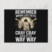 イエスは道 クリスマス 面白い 信仰 宗教 シーズンポストカード (正面)