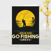 イエスは釣りをしろと言った ルカ5_4 クリスチャンの漁師 カード (黄色い花)