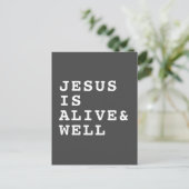 イエスは闇の灰色で生きていて元気だ ポストカード (スタンド正面)