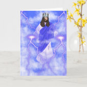 イエスは雲の中に戻って来て挨拶する カード (黄色い花)