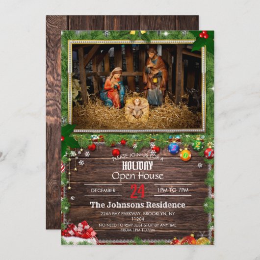 イエスは馬小屋で生まれた 招待状 (正面/裏面)