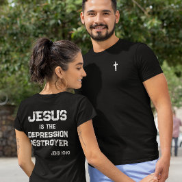 イエスは鬱を撃破する十字架バイブルグランジ Tシャツ
