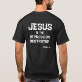 イエスは鬱を撃破する十字架バイブルグランジ Tシャツ (裏面)