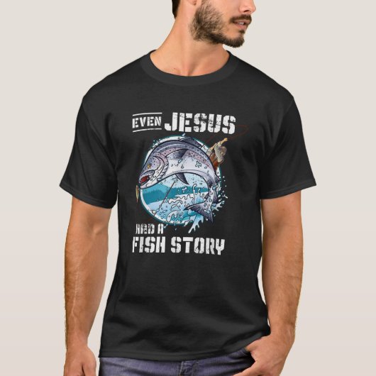 イエスは魚の話をイエスに持っていた Tシャツ (正面)