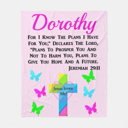 イエスは,わたしをエレミア29:11に愛しパーソナライズされたている フリースブランケット (正面)