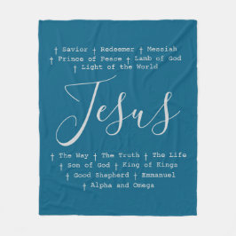 "イエスは"キリスト教の信仰に基づく フリースブランケット