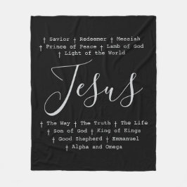"イエスは"キリスト教の信仰に基づく フリースブランケット