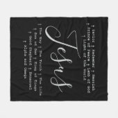 "イエスは"キリスト教の信仰に基づく フリースブランケット (正面(横))