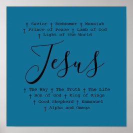 "イエスは"キリスト教の信仰に基づく ポスター