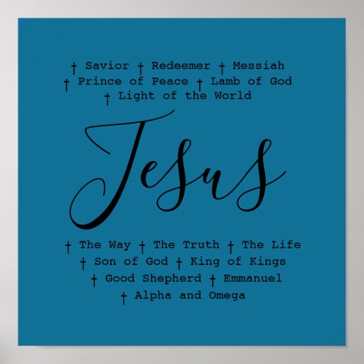 "イエスは"キリスト教の信仰に基づく ポスター (正面)