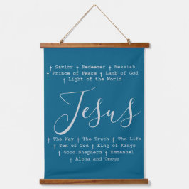 "イエスは"キリスト教の信仰に基づく 吊り下げ型タペストリー