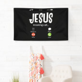 イエスは、来訪するキリスト教徒を呼んでいる 横断幕 (インサイチュ)