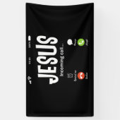 イエスは、来訪するキリスト教徒を呼んでいる 横断幕 (縦)