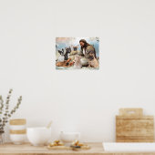 イエスはB?yブルドッグに囲まフランスのれた ポスター (キッチン)